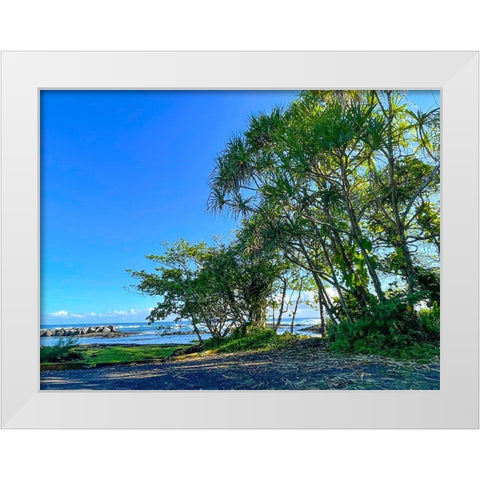 Hilo Shade White Modern Wood Framed Art Print by Nebula, Melissa