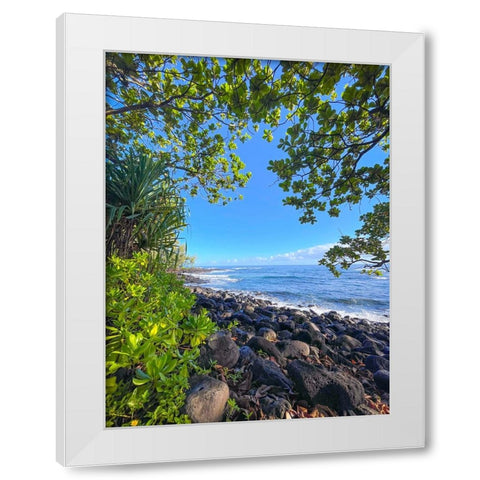 Hilo Cove White Modern Wood Framed Art Print by Nebula, Melissa