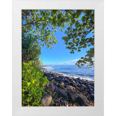 Hilo Cove White Modern Wood Framed Art Print by Nebula, Melissa