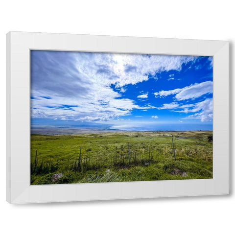 Country Road On Kohala Coastline White Modern Wood Framed Art Print by Nebula, Melissa