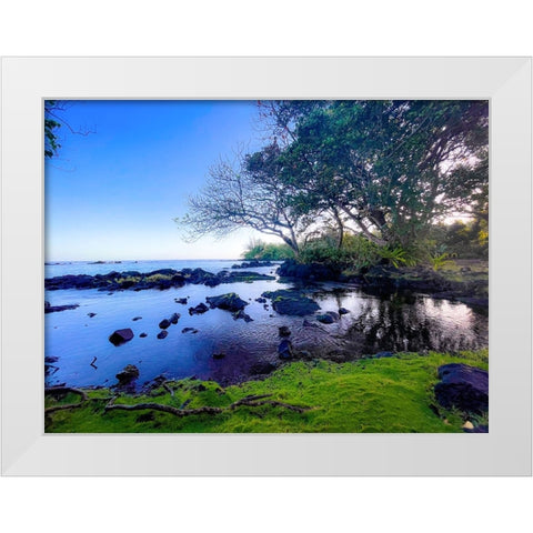 Still Of The Morning White Modern Wood Framed Art Print by Nebula, Melissa