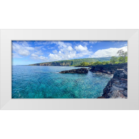 Kealakekua Breathway White Modern Wood Framed Art Print by Nebula, Melissa