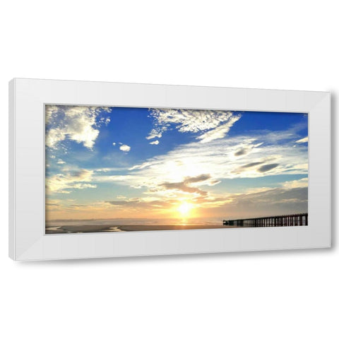 Beach Stroll 1 White Modern Wood Framed Art Print by Prime, Marcus