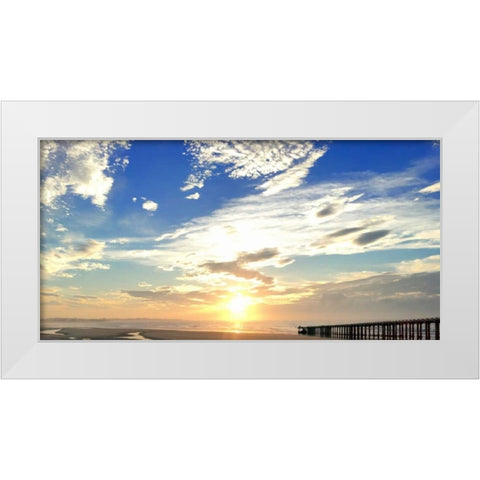 Beach Stroll 1 White Modern Wood Framed Art Print by Prime, Marcus