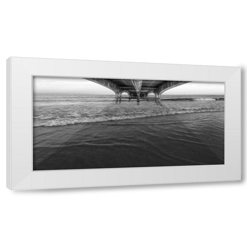 Beneath The Bridge BW White Modern Wood Framed Art Print by Prime, Marcus