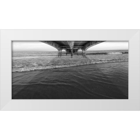 Beneath The Bridge BW White Modern Wood Framed Art Print by Prime, Marcus