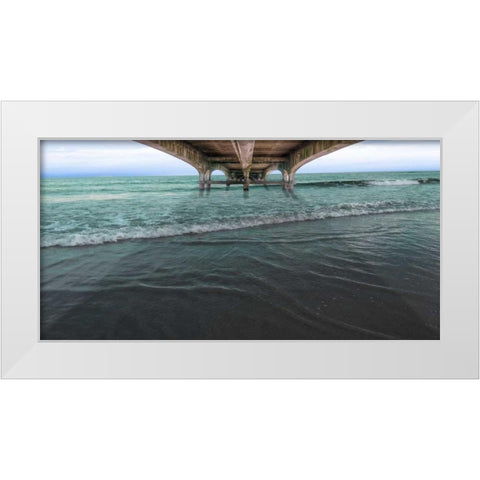 Beneath The Bridge White Modern Wood Framed Art Print by Prime, Marcus