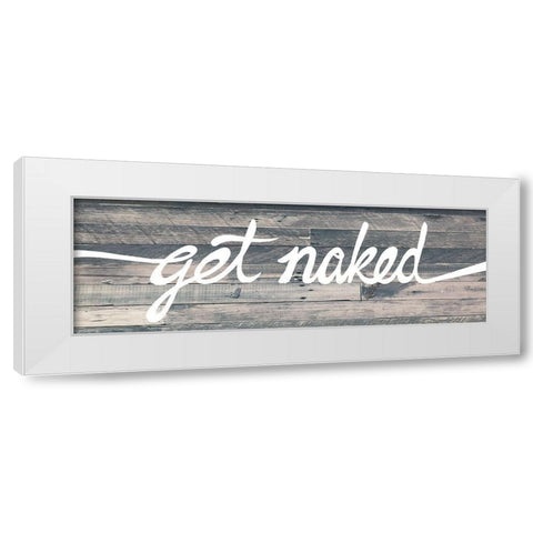 Get Naked White Modern Wood Framed Art Print by Prime, Marcus