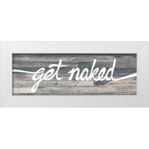 Get Naked White Modern Wood Framed Art Print by Prime, Marcus