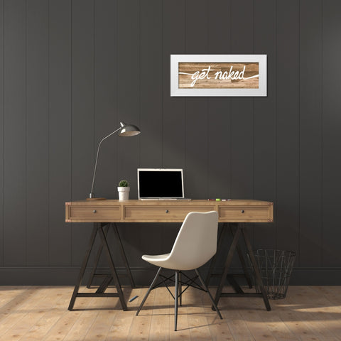 Get Naked 2 White Modern Wood Framed Art Print by Prime, Marcus
