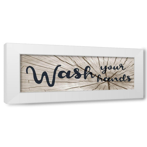 Hand Washing White Modern Wood Framed Art Print by Prime, Marcus