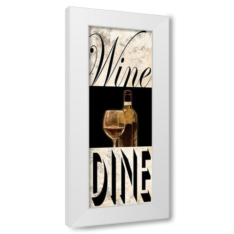 Wine Dine White Modern Wood Framed Art Print by Prime, Marcus