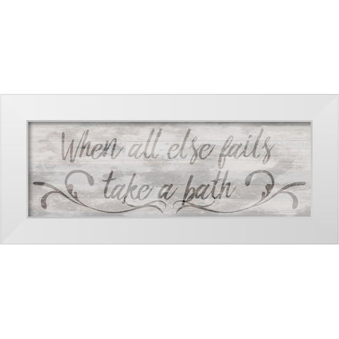 Bath Time White Modern Wood Framed Art Print by Prime, Marcus
