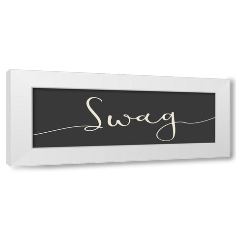 Swag White Modern Wood Framed Art Print by Prime, Marcus