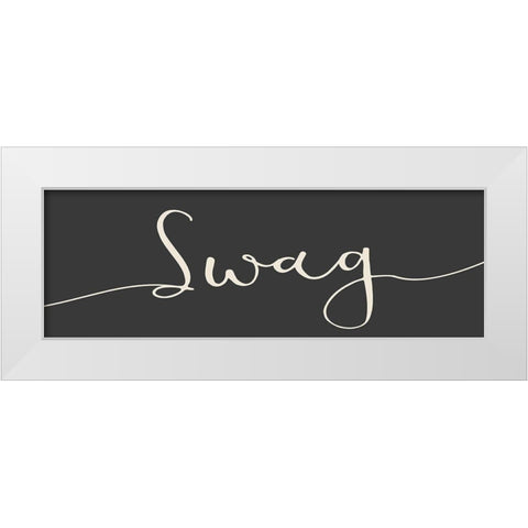 Swag White Modern Wood Framed Art Print by Prime, Marcus