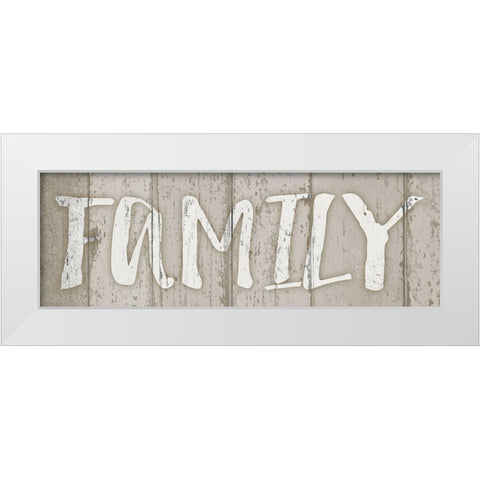 Family Stride White Modern Wood Framed Art Print by Prime, Marcus