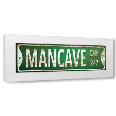 Mancave Drive White Modern Wood Framed Art Print by Prime, Marcus
