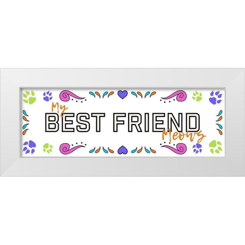 Sugar Best Friend 1 White Modern Wood Framed Art Print by Prime, Marcus