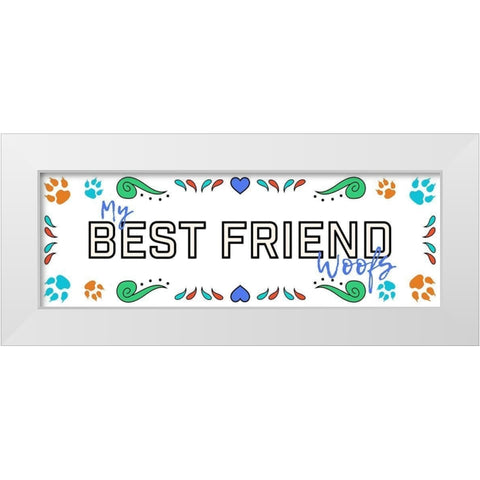 Sugar Best Friend 2 White Modern Wood Framed Art Print by Prime, Marcus