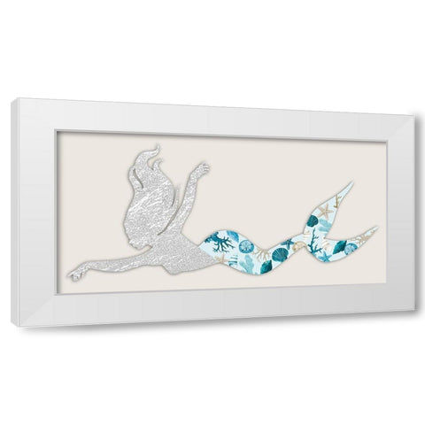 Celestial Mermaid White Modern Wood Framed Art Print by Prime, Marcus