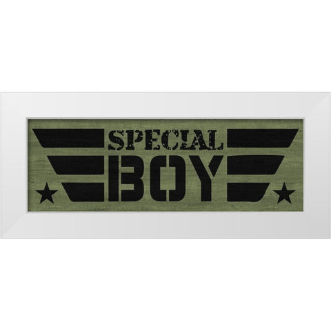 Special Boy White Modern Wood Framed Art Print by Prime, Marcus