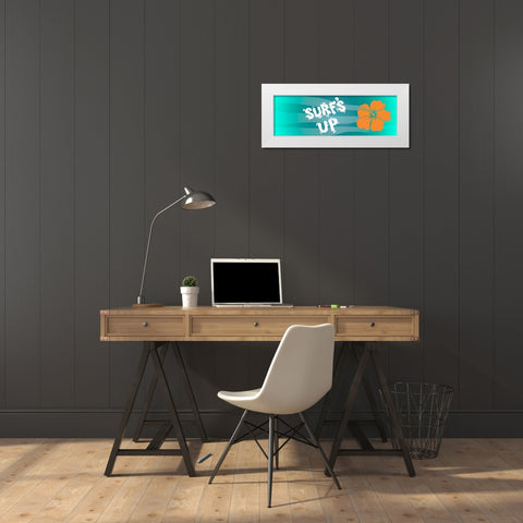 Surfs Up White Modern Wood Framed Art Print by Prime, Marcus