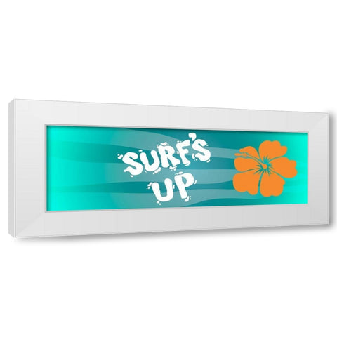 Surfs Up White Modern Wood Framed Art Print by Prime, Marcus