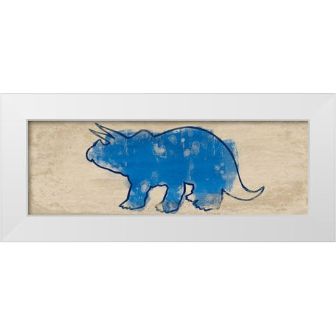 Paint Splashed Dino 1 White Modern Wood Framed Art Print by Prime, Marcus