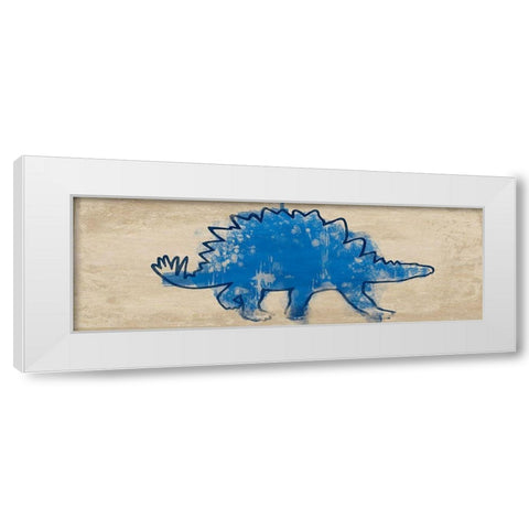 Paint Splashed Dino 2 White Modern Wood Framed Art Print by Prime, Marcus