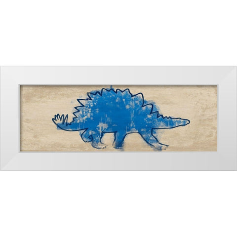 Paint Splashed Dino 2 White Modern Wood Framed Art Print by Prime, Marcus