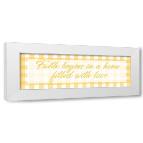 Faith Begins 1 White Modern Wood Framed Art Print by Prime, Marcus