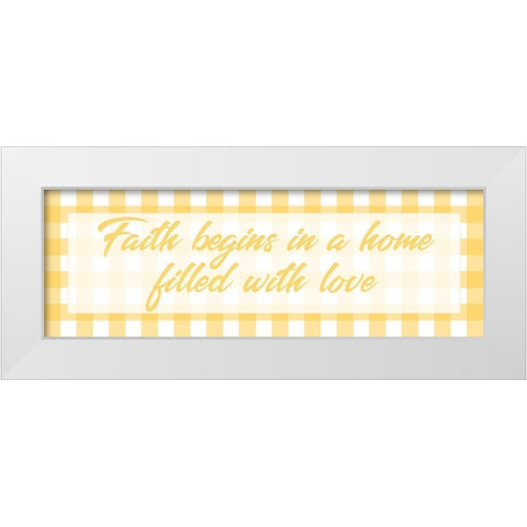 Faith Begins 1 White Modern Wood Framed Art Print by Prime, Marcus