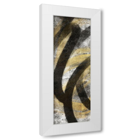 Striking Marks Neutral 1 White Modern Wood Framed Art Print by Prime, Marcus