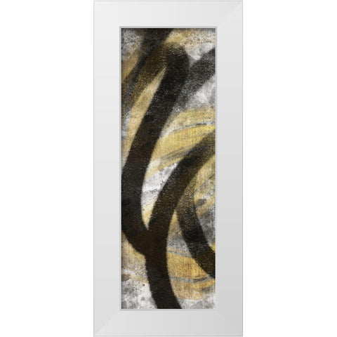 Striking Marks Neutral 1 White Modern Wood Framed Art Print by Prime, Marcus
