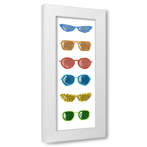 Sunglass Presentation 1 White Modern Wood Framed Art Print by Prime, Marcus