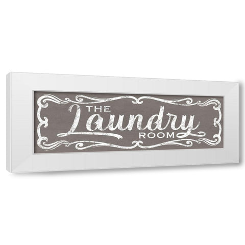 The Laundry Room White Modern Wood Framed Art Print by Prime, Marcus