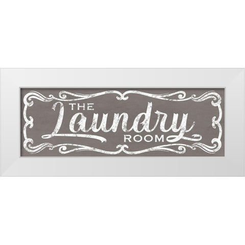 The Laundry Room White Modern Wood Framed Art Print by Prime, Marcus