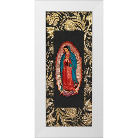 Golden Guadalupe 1 White Modern Wood Framed Art Print by Prime, Marcus