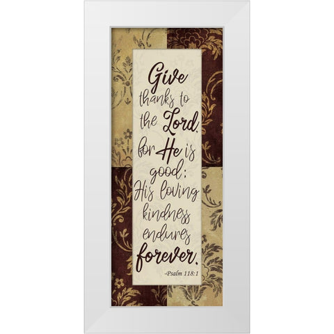 Kindness Endures White Modern Wood Framed Art Print by Prime, Marcus