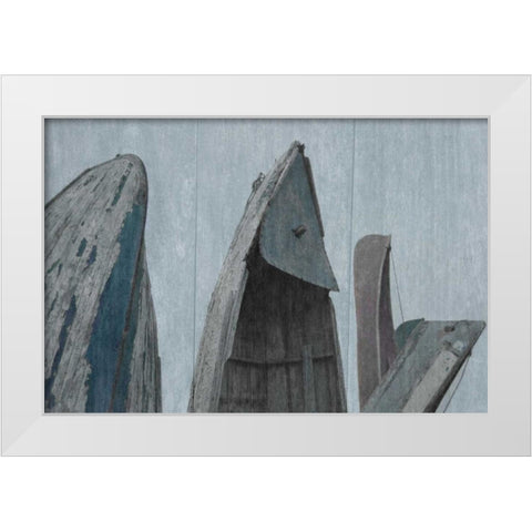 Wooden Boats White Modern Wood Framed Art Print by Prime, Marcus