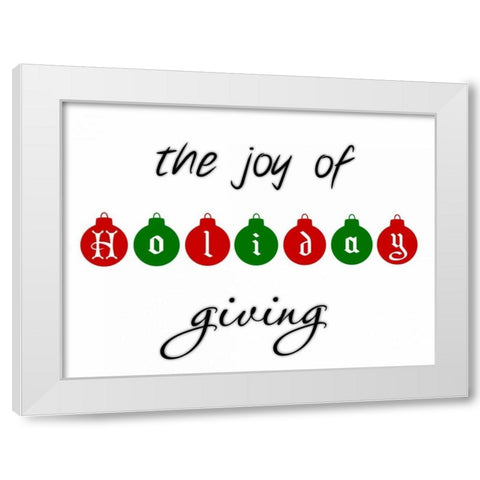 Holiday Ornaments White Modern Wood Framed Art Print by Prime, Marcus