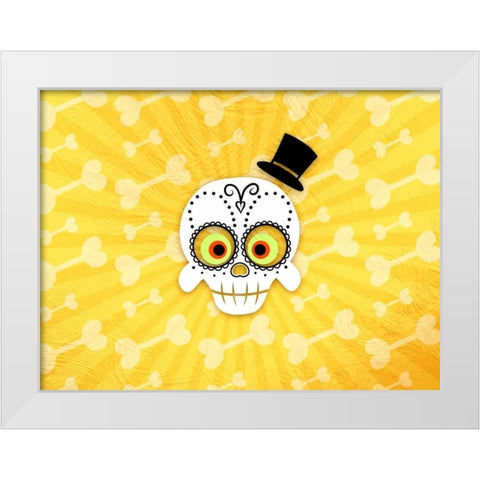 Dia De Los Muertos 4 White Modern Wood Framed Art Print by Prime, Marcus