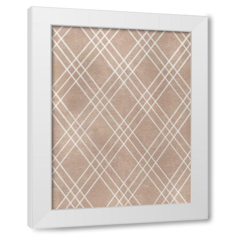 Sand Crosshatch White Modern Wood Framed Art Print by Prime, Marcus