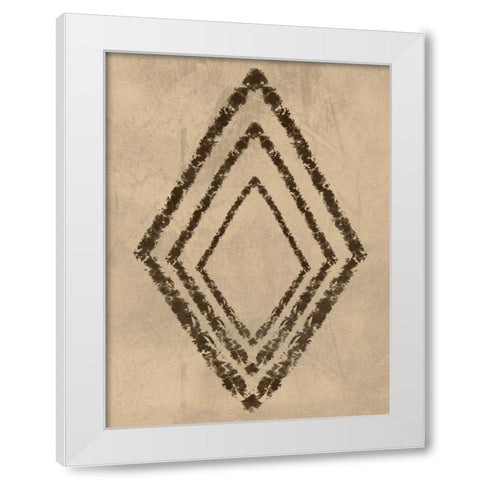 Diamond Entrance White Modern Wood Framed Art Print by Prime, Marcus