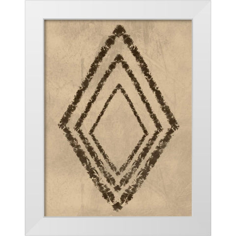 Diamond Entrance White Modern Wood Framed Art Print by Prime, Marcus