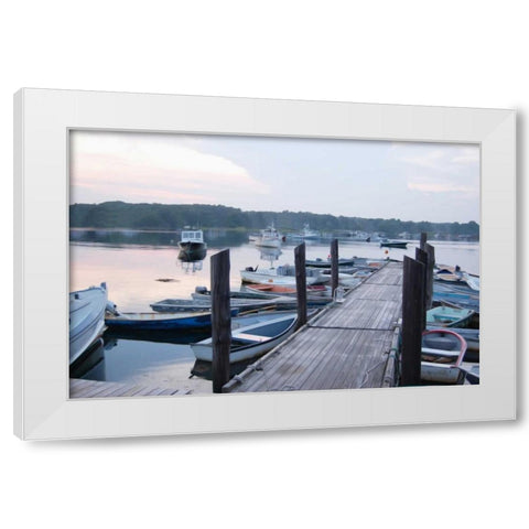 Start Of The Day White Modern Wood Framed Art Print by Prime, Marcus