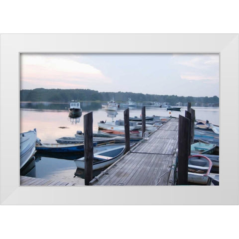Start Of The Day White Modern Wood Framed Art Print by Prime, Marcus
