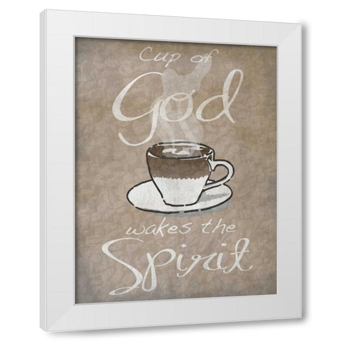 Cup Of God White Modern Wood Framed Art Print by Prime, Marcus