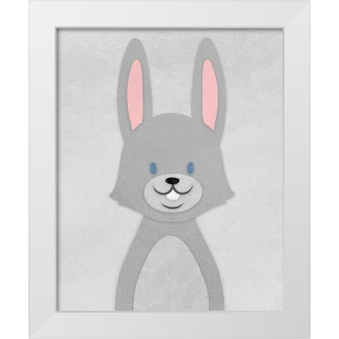 Cheery Bunny White Modern Wood Framed Art Print by Prime, Marcus