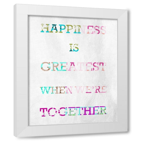 Greatest Happiness White Modern Wood Framed Art Print by Prime, Marcus